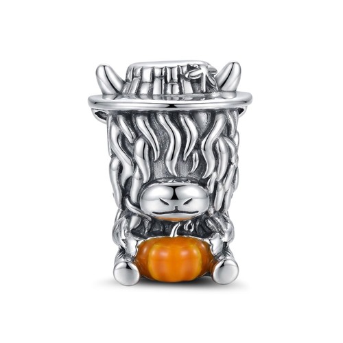 Silber highland cow charm - cow,