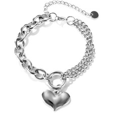 Damen Armband Edelstahl Herz